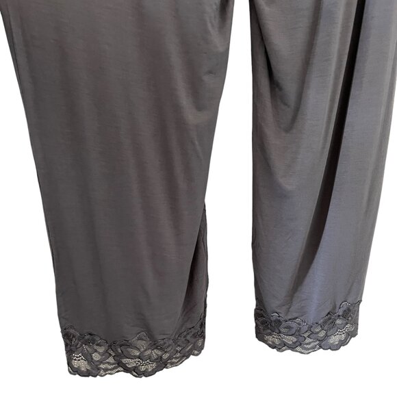 Soma NEW Camellia Lace Pajama Pant In Excalibur Grey Size L - Picture 12 of 16